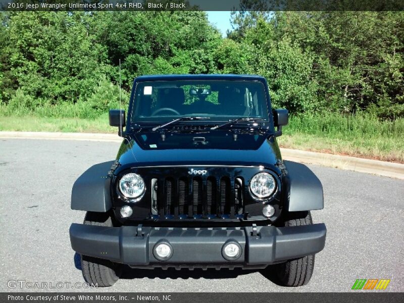Black / Black 2016 Jeep Wrangler Unlimited Sport 4x4 RHD