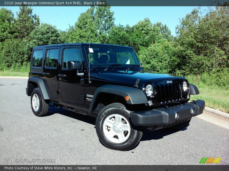 Black / Black 2016 Jeep Wrangler Unlimited Sport 4x4 RHD