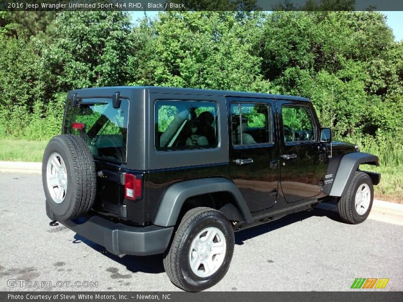 Black / Black 2016 Jeep Wrangler Unlimited Sport 4x4 RHD