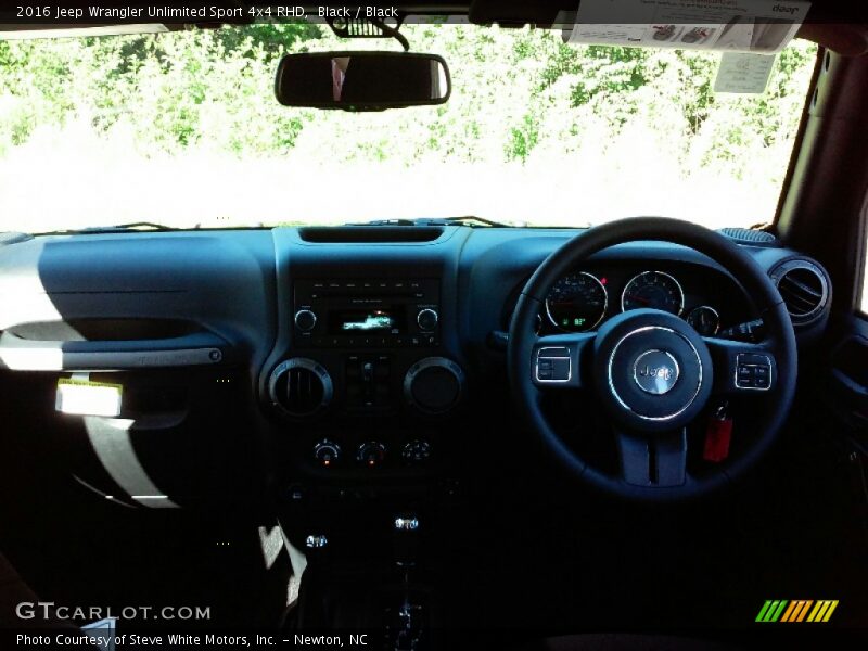 Black / Black 2016 Jeep Wrangler Unlimited Sport 4x4 RHD