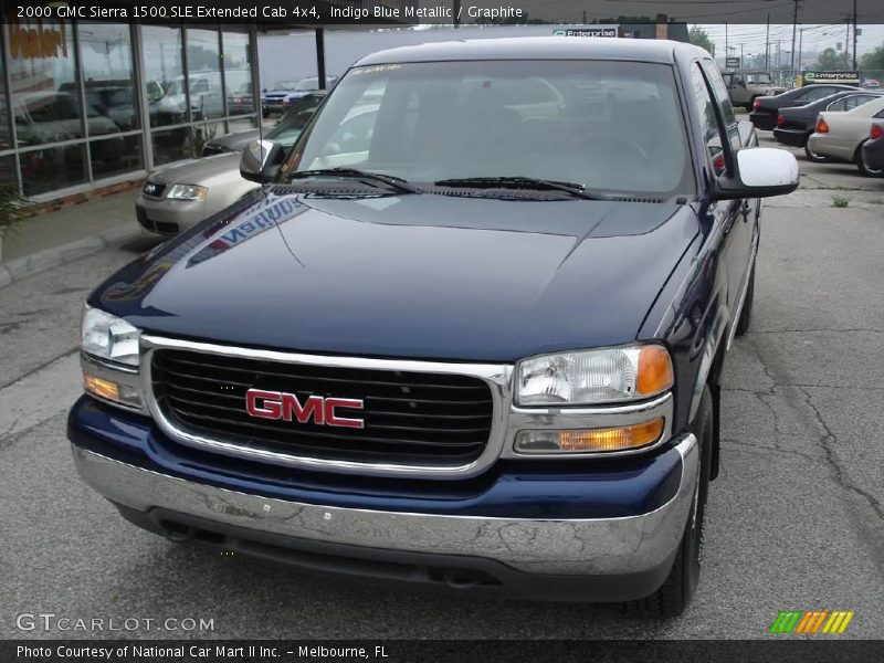 Indigo Blue Metallic / Graphite 2000 GMC Sierra 1500 SLE Extended Cab 4x4