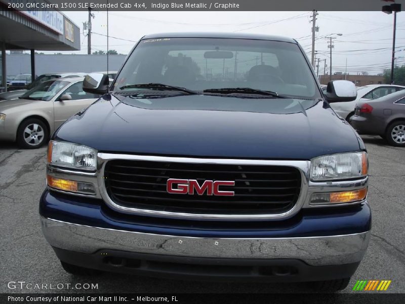 Indigo Blue Metallic / Graphite 2000 GMC Sierra 1500 SLE Extended Cab 4x4