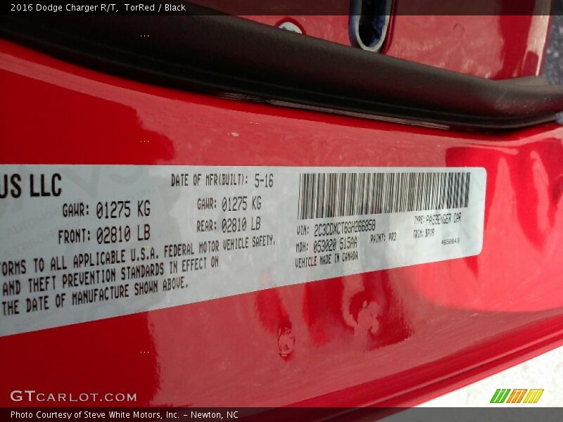 TorRed / Black 2016 Dodge Charger R/T