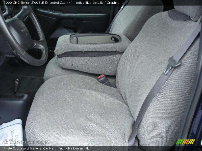 Indigo Blue Metallic / Graphite 2000 GMC Sierra 1500 SLE Extended Cab 4x4