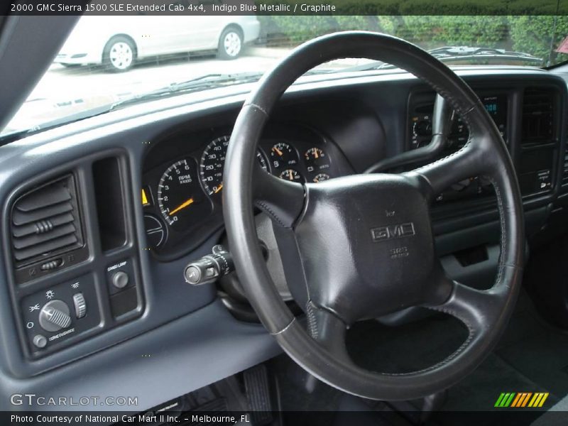 Indigo Blue Metallic / Graphite 2000 GMC Sierra 1500 SLE Extended Cab 4x4