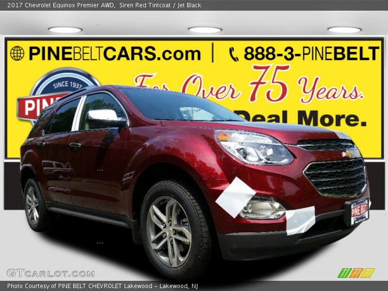 Siren Red Tintcoat / Jet Black 2017 Chevrolet Equinox Premier AWD