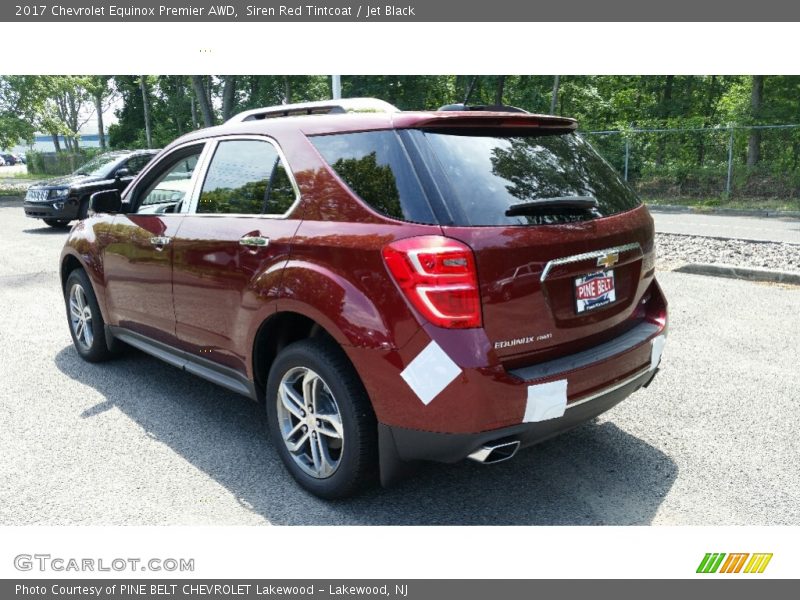 Siren Red Tintcoat / Jet Black 2017 Chevrolet Equinox Premier AWD