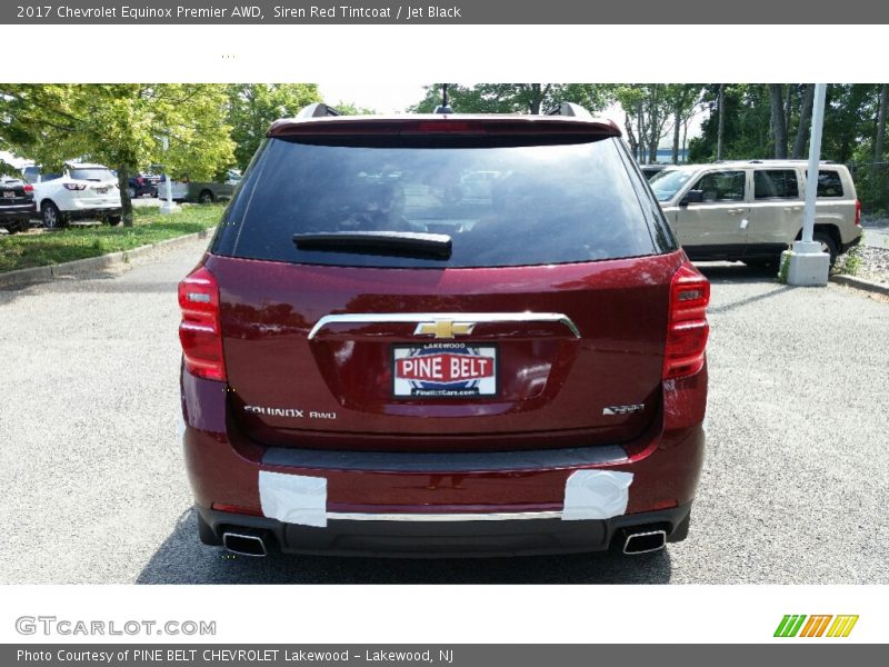 Siren Red Tintcoat / Jet Black 2017 Chevrolet Equinox Premier AWD