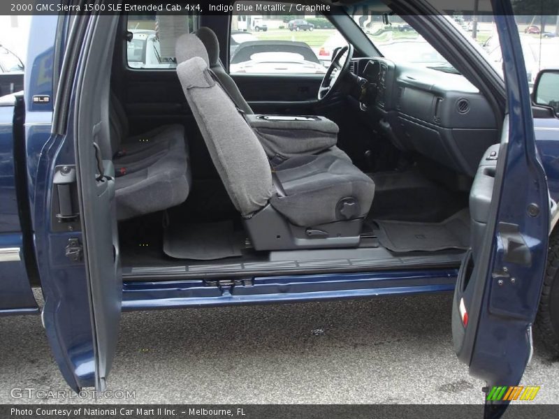 Indigo Blue Metallic / Graphite 2000 GMC Sierra 1500 SLE Extended Cab 4x4