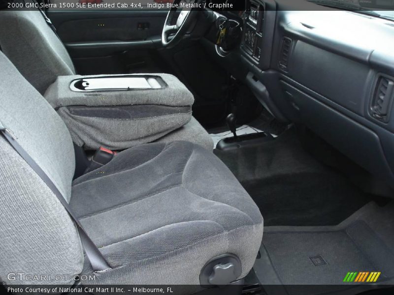 Indigo Blue Metallic / Graphite 2000 GMC Sierra 1500 SLE Extended Cab 4x4