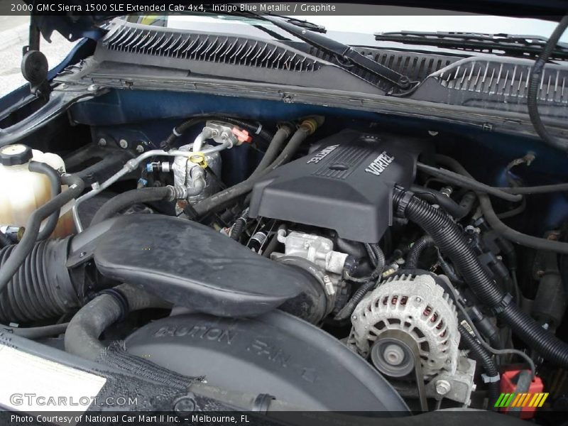 Indigo Blue Metallic / Graphite 2000 GMC Sierra 1500 SLE Extended Cab 4x4