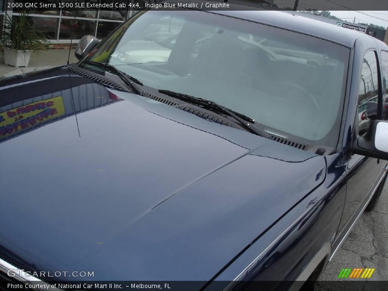 Indigo Blue Metallic / Graphite 2000 GMC Sierra 1500 SLE Extended Cab 4x4