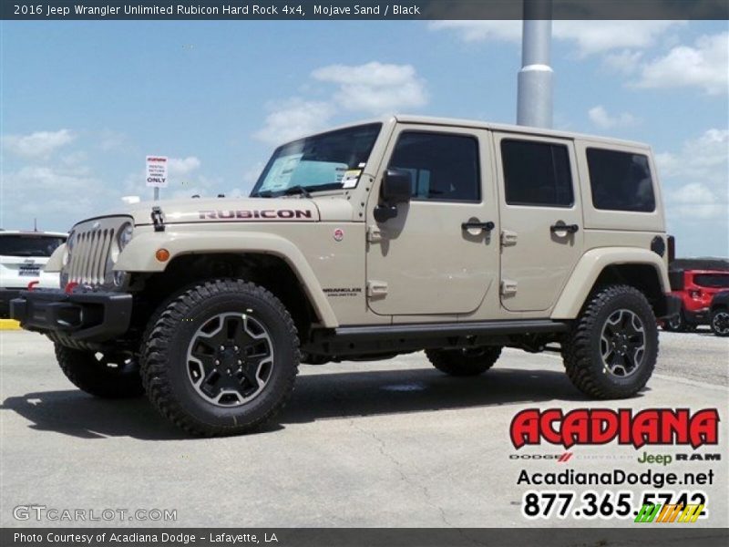 Mojave Sand / Black 2016 Jeep Wrangler Unlimited Rubicon Hard Rock 4x4