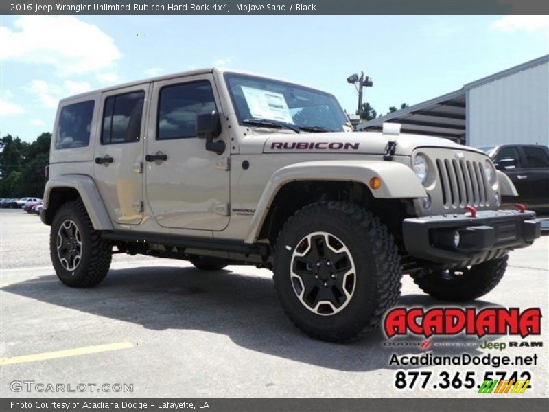 Mojave Sand / Black 2016 Jeep Wrangler Unlimited Rubicon Hard Rock 4x4