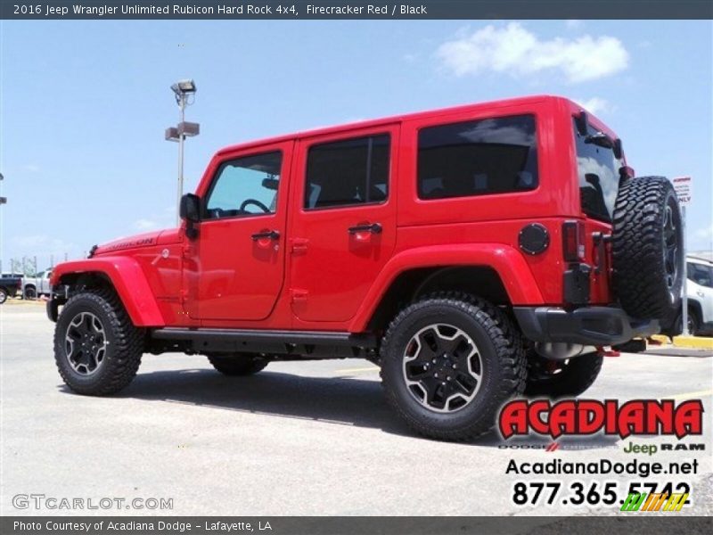 Firecracker Red / Black 2016 Jeep Wrangler Unlimited Rubicon Hard Rock 4x4