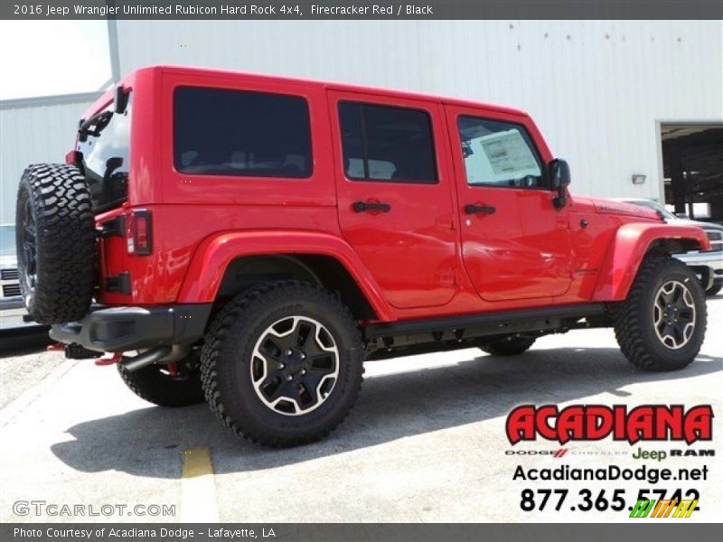 Firecracker Red / Black 2016 Jeep Wrangler Unlimited Rubicon Hard Rock 4x4