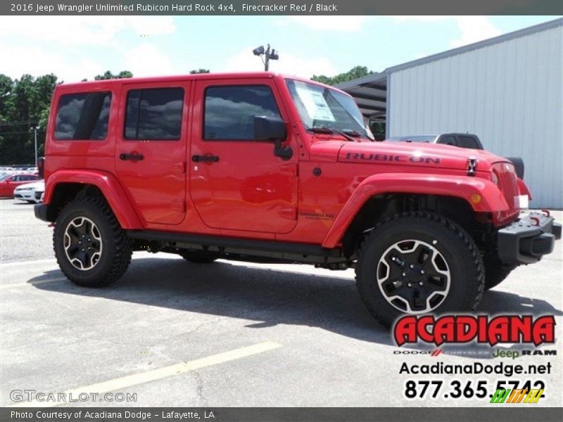 Firecracker Red / Black 2016 Jeep Wrangler Unlimited Rubicon Hard Rock 4x4