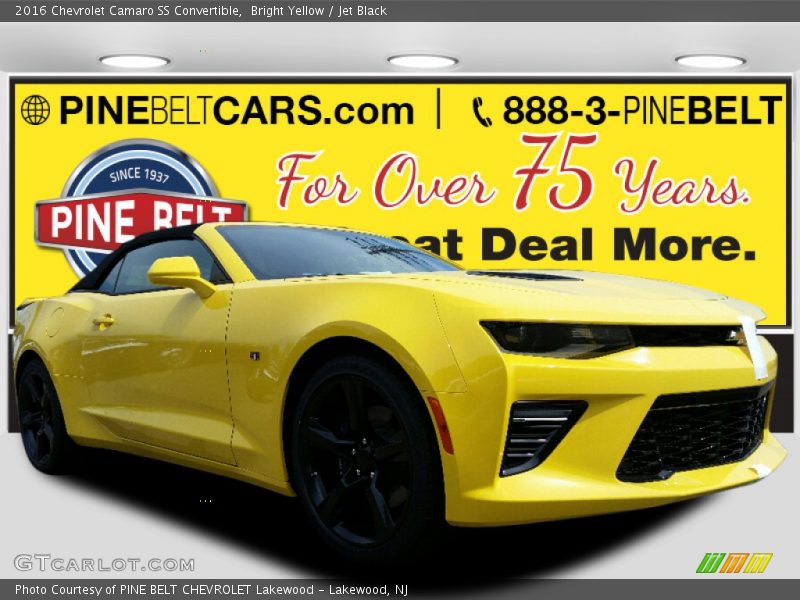 Bright Yellow / Jet Black 2016 Chevrolet Camaro SS Convertible