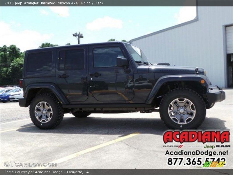 Rhino / Black 2016 Jeep Wrangler Unlimited Rubicon 4x4