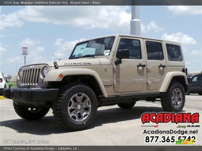 Mojave Sand / Black 2016 Jeep Wrangler Unlimited Rubicon 4x4