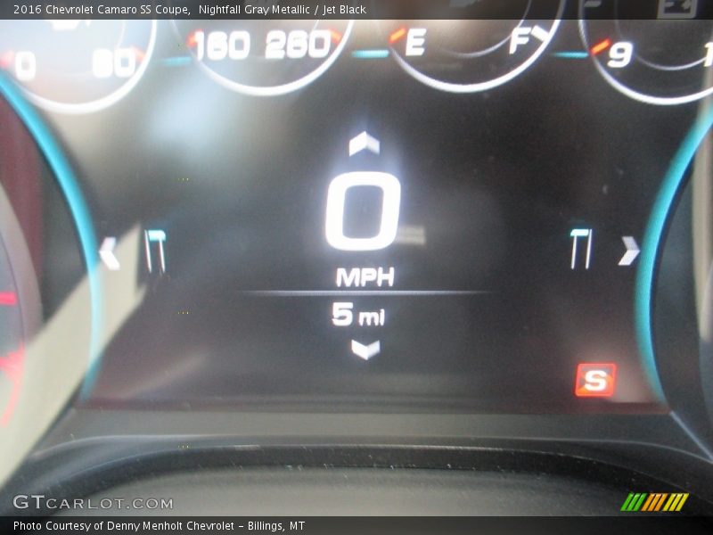 Nightfall Gray Metallic / Jet Black 2016 Chevrolet Camaro SS Coupe