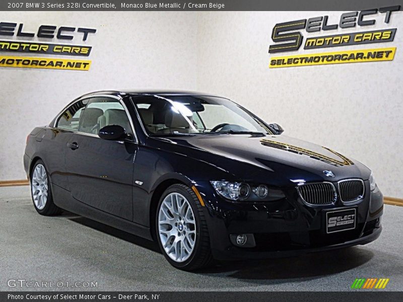 Monaco Blue Metallic / Cream Beige 2007 BMW 3 Series 328i Convertible