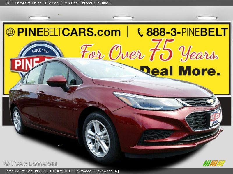 Siren Red Tintcoat / Jet Black 2016 Chevrolet Cruze LT Sedan