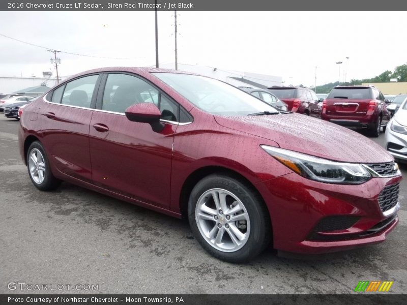 Siren Red Tintcoat / Jet Black 2016 Chevrolet Cruze LT Sedan