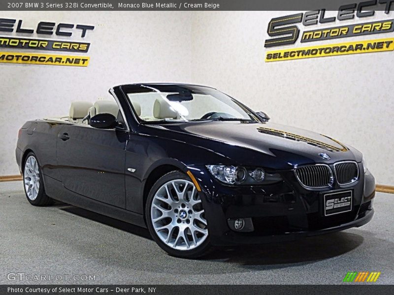 Monaco Blue Metallic / Cream Beige 2007 BMW 3 Series 328i Convertible