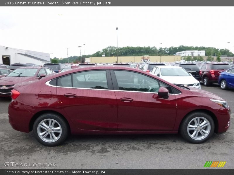 Siren Red Tintcoat / Jet Black 2016 Chevrolet Cruze LT Sedan