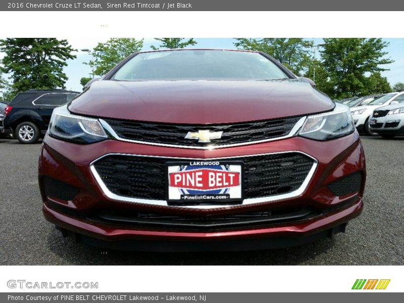 Siren Red Tintcoat / Jet Black 2016 Chevrolet Cruze LT Sedan