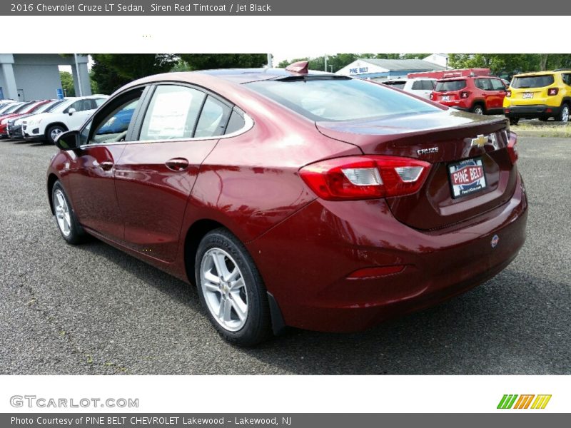 Siren Red Tintcoat / Jet Black 2016 Chevrolet Cruze LT Sedan