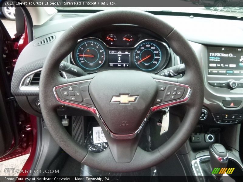 Siren Red Tintcoat / Jet Black 2016 Chevrolet Cruze LT Sedan