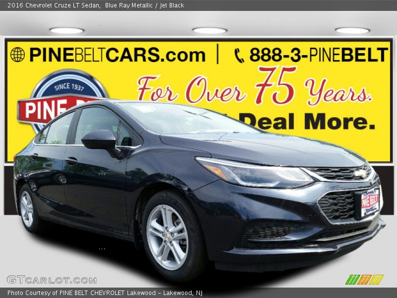 Blue Ray Metallic / Jet Black 2016 Chevrolet Cruze LT Sedan