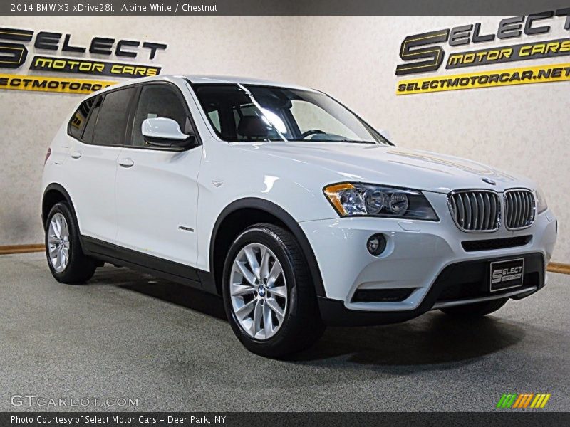 Alpine White / Chestnut 2014 BMW X3 xDrive28i