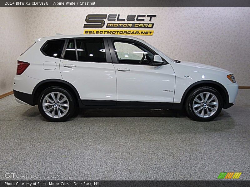 Alpine White / Chestnut 2014 BMW X3 xDrive28i