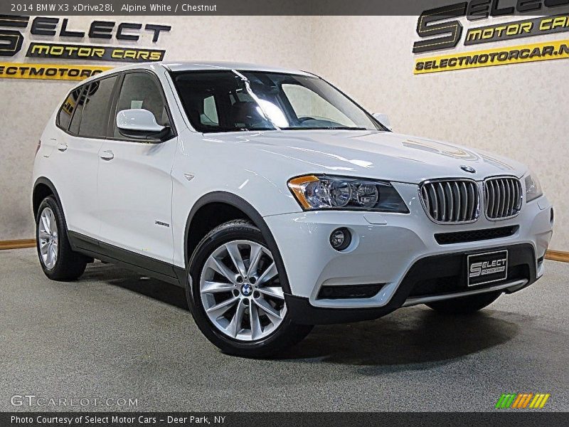 Alpine White / Chestnut 2014 BMW X3 xDrive28i