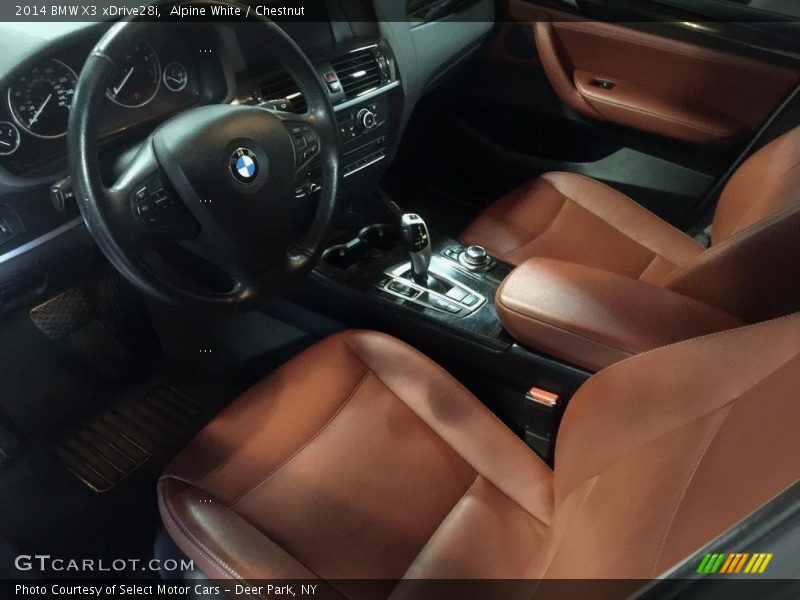 Alpine White / Chestnut 2014 BMW X3 xDrive28i