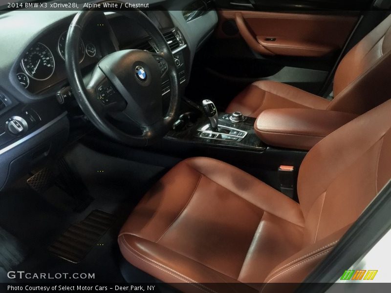 Alpine White / Chestnut 2014 BMW X3 xDrive28i