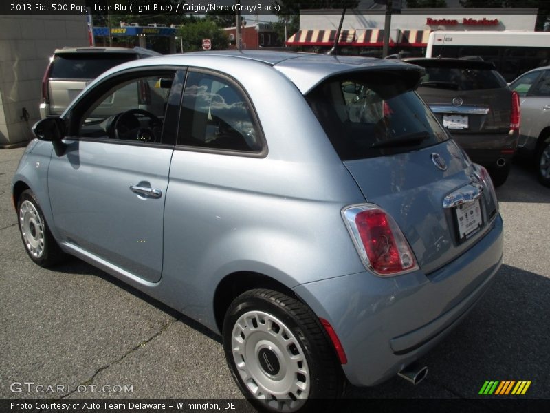 Luce Blu (Light Blue) / Grigio/Nero (Gray/Black) 2013 Fiat 500 Pop