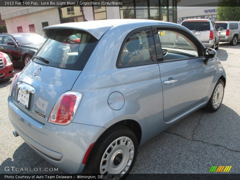 Luce Blu (Light Blue) / Grigio/Nero (Gray/Black) 2013 Fiat 500 Pop