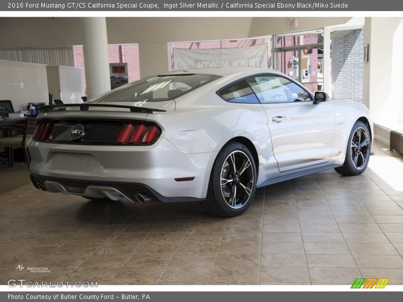 Ingot Silver Metallic / California Special Ebony Black/Miko Suede 2016 Ford Mustang GT/CS California Special Coupe