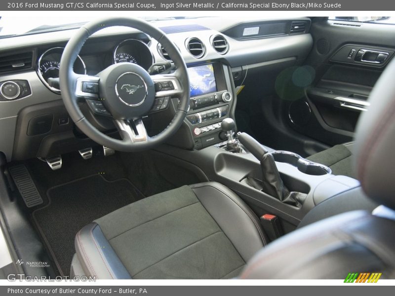 Ingot Silver Metallic / California Special Ebony Black/Miko Suede 2016 Ford Mustang GT/CS California Special Coupe