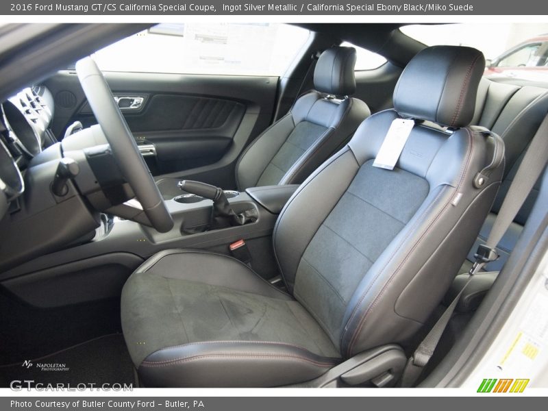 Ingot Silver Metallic / California Special Ebony Black/Miko Suede 2016 Ford Mustang GT/CS California Special Coupe