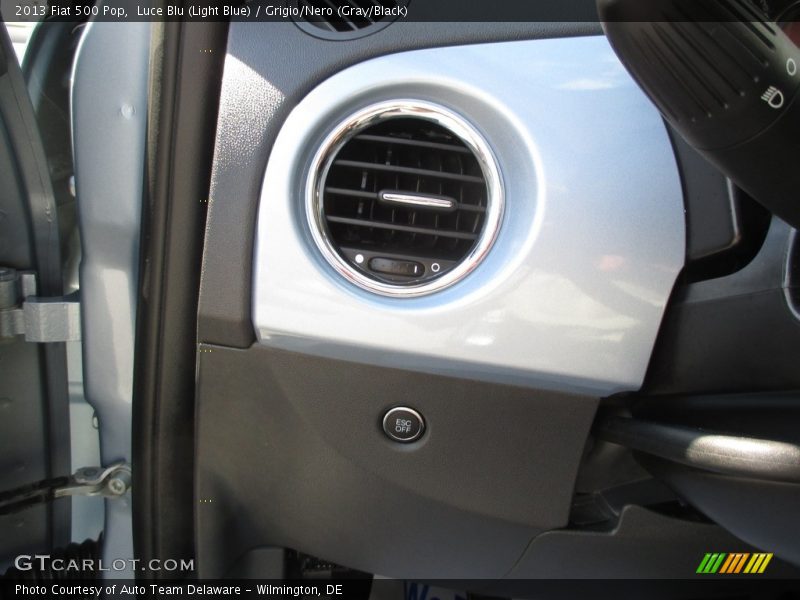 Luce Blu (Light Blue) / Grigio/Nero (Gray/Black) 2013 Fiat 500 Pop