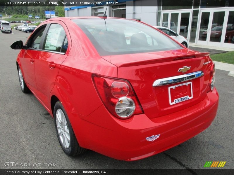 Red Hot / Jet Black/Dark Titanium 2016 Chevrolet Sonic LT Sedan
