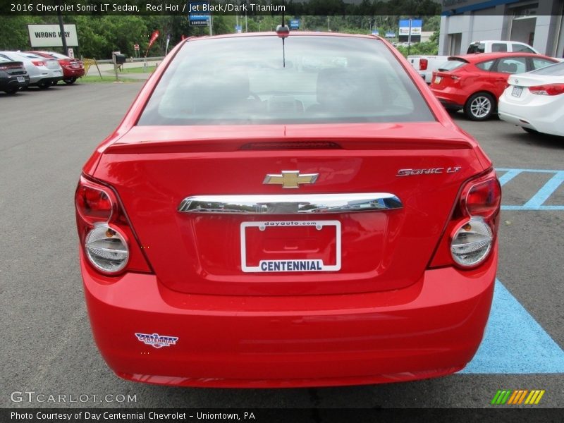 Red Hot / Jet Black/Dark Titanium 2016 Chevrolet Sonic LT Sedan