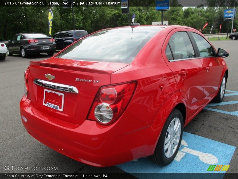Red Hot / Jet Black/Dark Titanium 2016 Chevrolet Sonic LT Sedan