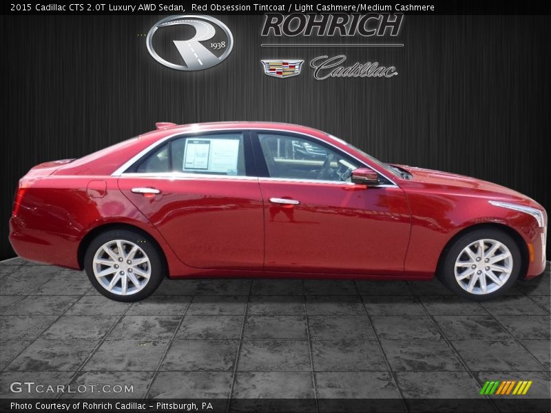 Red Obsession Tintcoat / Light Cashmere/Medium Cashmere 2015 Cadillac CTS 2.0T Luxury AWD Sedan