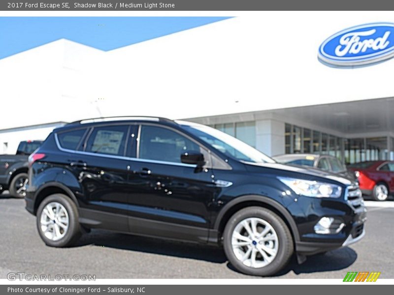 Shadow Black / Medium Light Stone 2017 Ford Escape SE